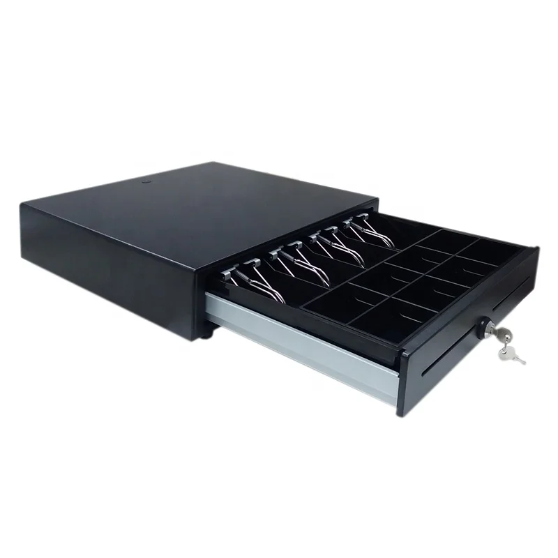 Popular 410 money box billing machine roller bearing metal lock high quality cash drawer pos systems