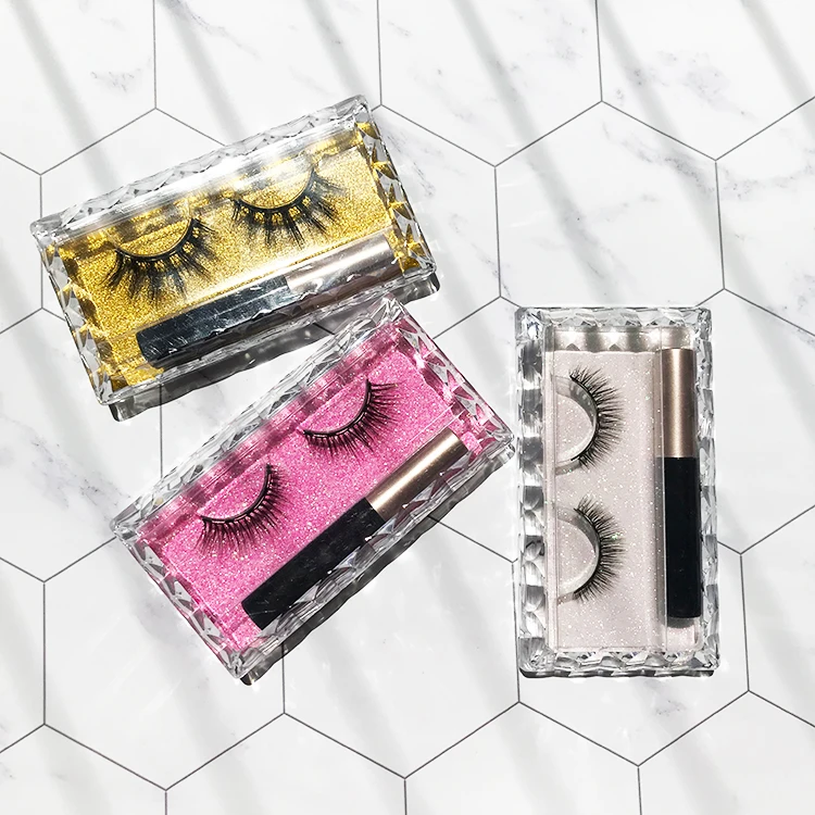 
2020 New Packaging Wholesale Private Label Waterproof Magnetic Eyelashes With Eyeliner 