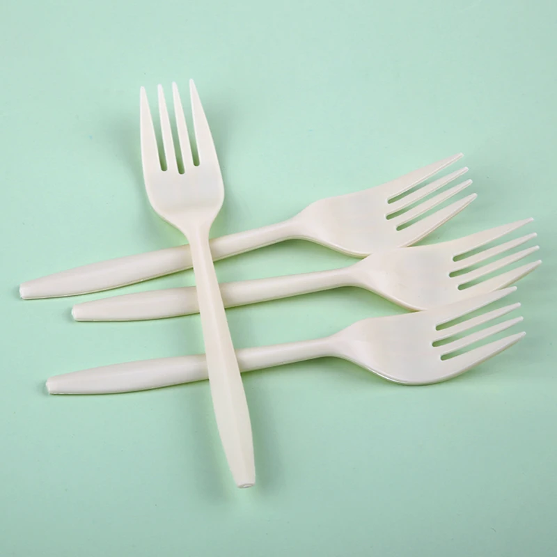 Eco friendly disposable corn starch tableware biodegradable utensils corn starch fork