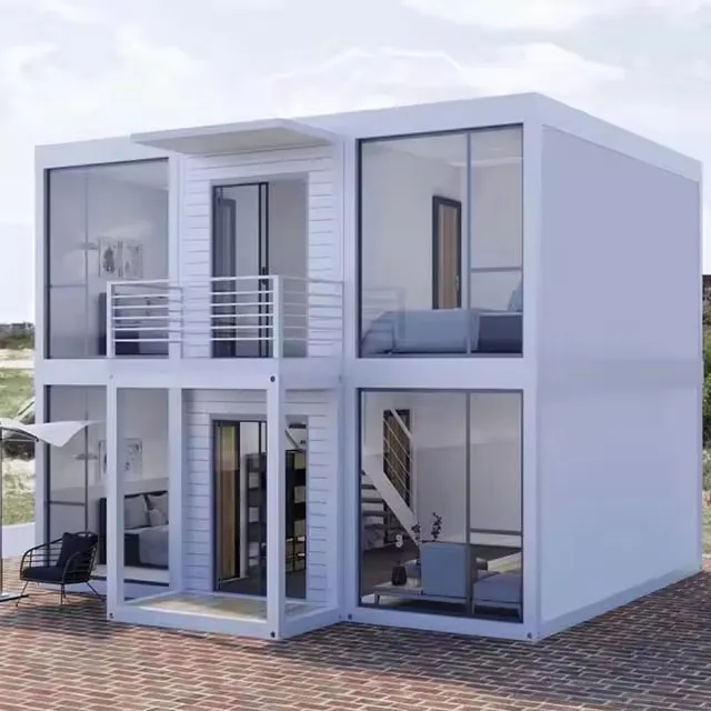 prefabricated house wood grain wall panel mobile home simple mobile home modular prefabricated container house family house