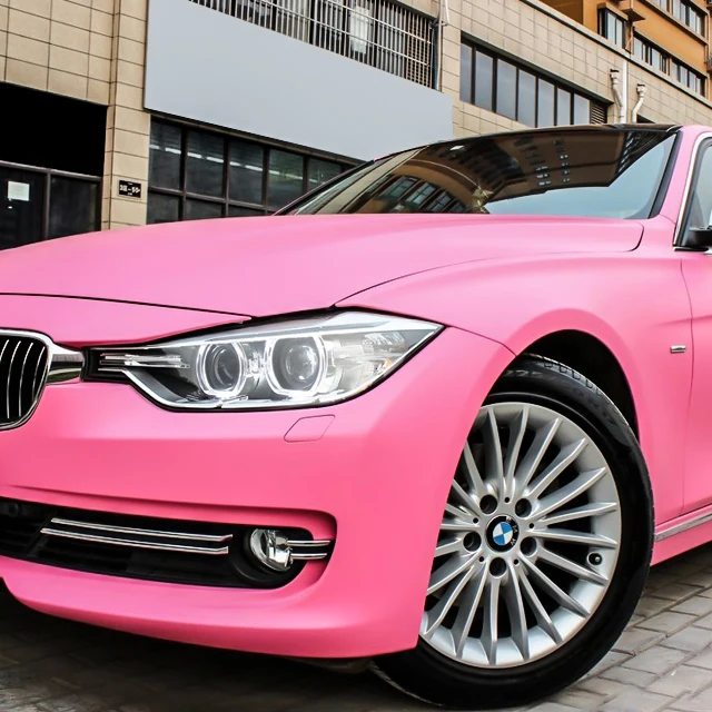 Anolly Hot Sale Custom Car Body Sticker Matte Pink Car Color Changing Film Air Bubble Free Car Wrapping Film