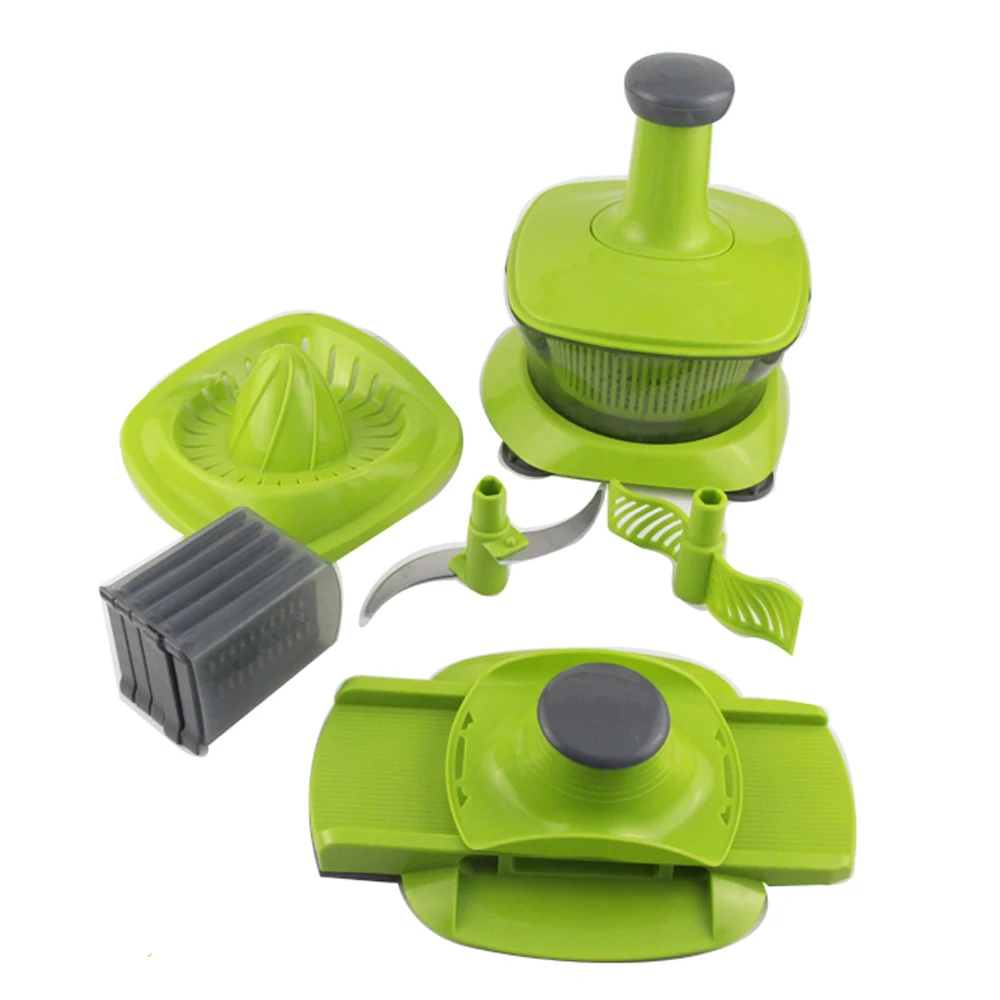 YJ 121425 экологичный Multi кухня помощник Овощной Slicer Cutter салат Spinner Набор