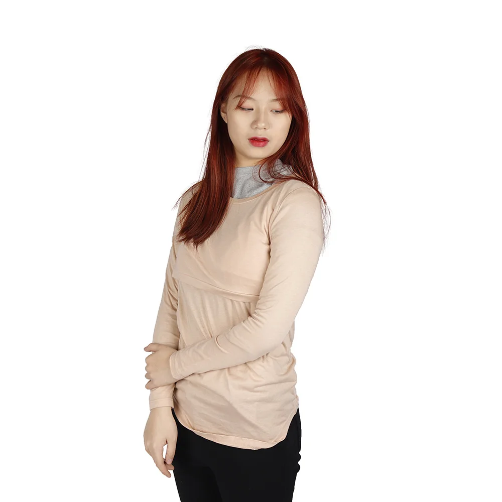 
Breathable Maternity Nursing long Sleeves High Quality Breastfeeding Tops 