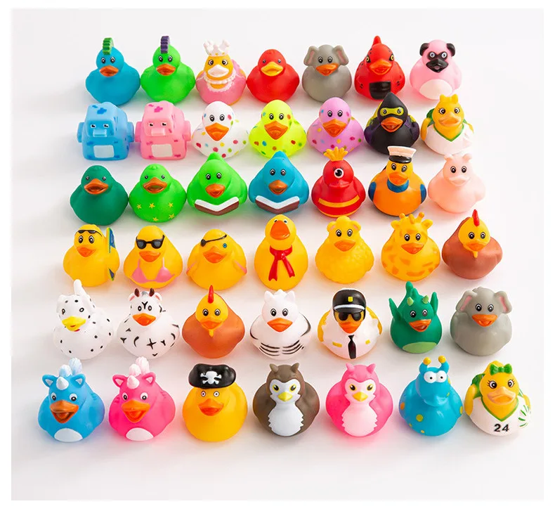 Funny & Custom Logo Bulk-Packed Mini Cute Rubber Duck Baby Bath Toy PVC Material for Bathroom Use