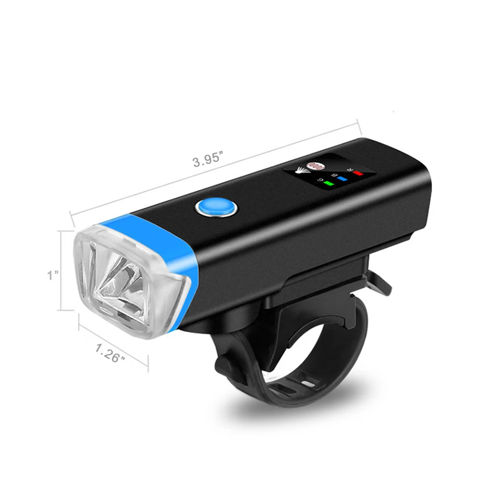 Xunting USB Rechargeable Waterproof Cycling Lights Bicycle Front Light Bike Light With Loud Bike Horn
