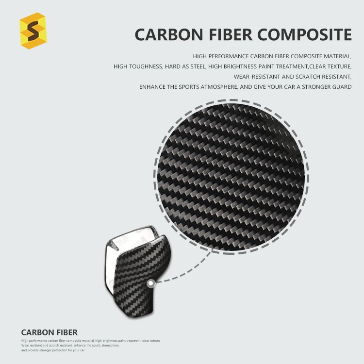 Es Carbon Fiber Interior Accessories POLO T-Cross Gear Shift Knob For VW 2019+