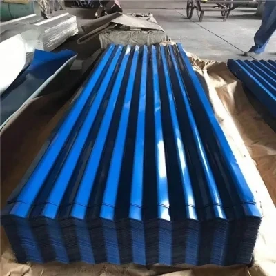 Metal Building Roofing Material 20 Gauge Bwg34 Gi Galvanized Colored Corrugated Steel Roofing Sheet