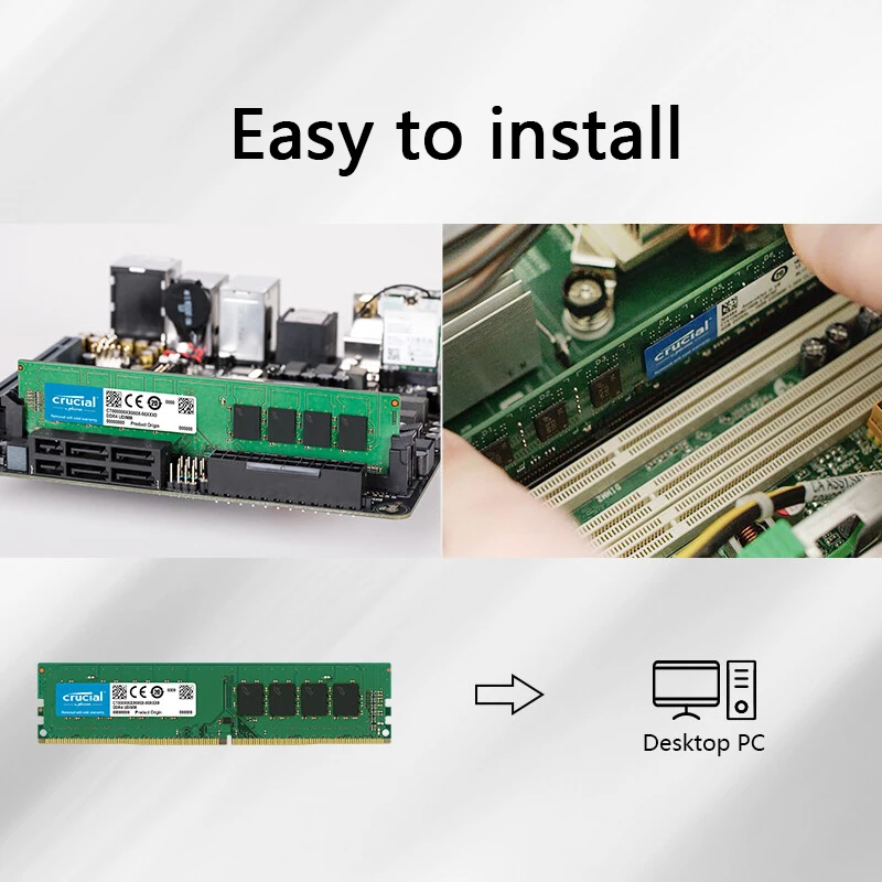 Оперативная память для Crucial RAM 8 Гб DDR4 3200 Частота памяти настольного компьютера от Micron 288-PIN МГц