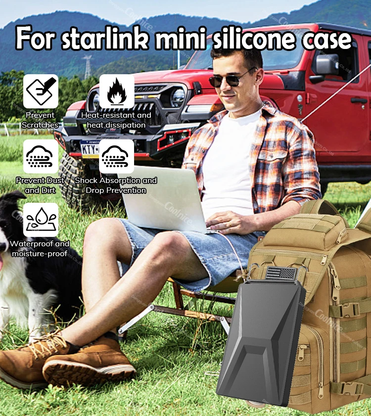 Customized Logo Outdoor Activity Accessories Protective case for Starlink Mini Waterproof Silicone Sleeve