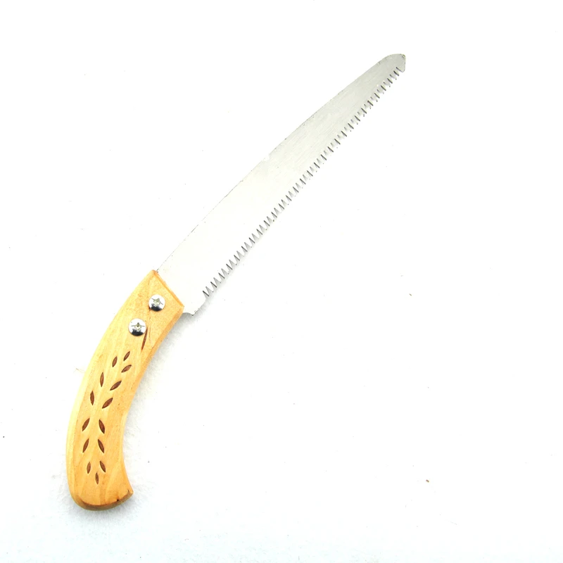 Small hand pruning saw sharpening garden tree cutting wood handle hand pruning saw