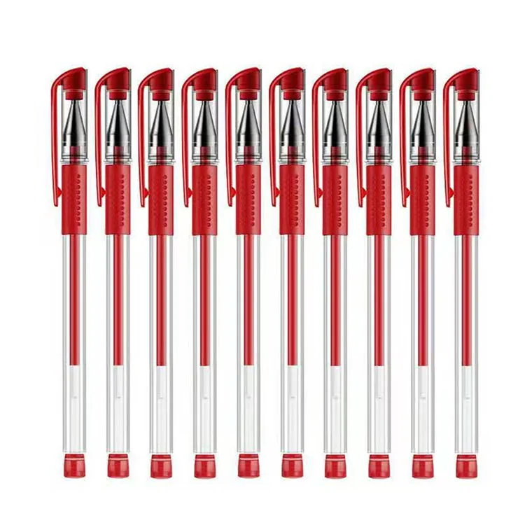 New Design Custom Logo Plastic Shell 0.5mm 3 Colors Gel Pens Wholesale