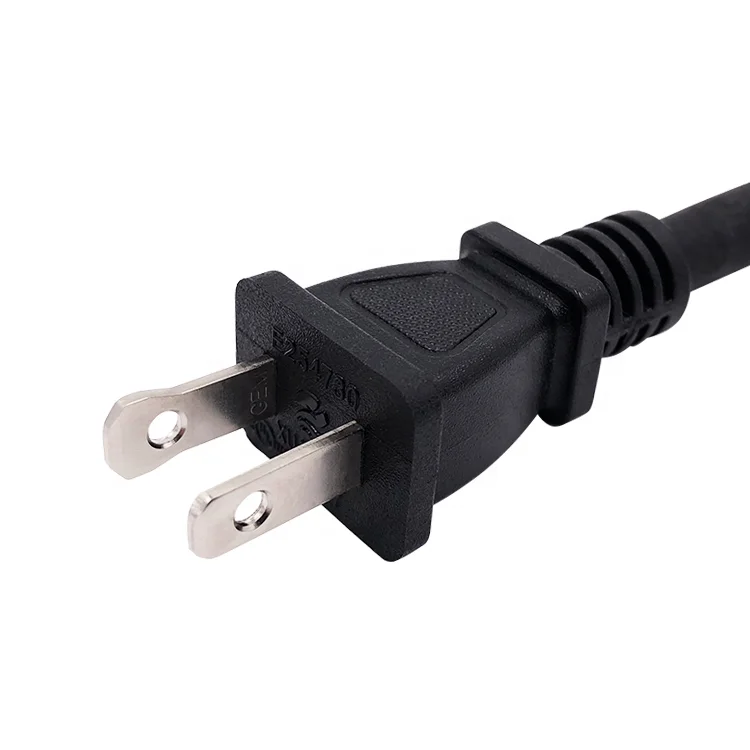 Home appliance UL approved nema 1-15p american standard 2 pin plug