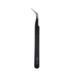 Nail Nipper Black Stainless Steel Picking Tools Cuticle Pusher Antistatic Tweezers