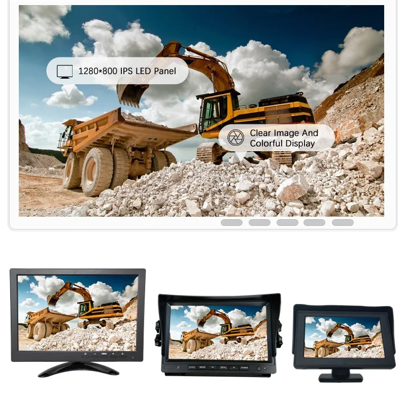 Security Portable Monitor with Remote Control VGA BNC USB Input Built-in Dual Speakers Monitor for Gaming CCTV