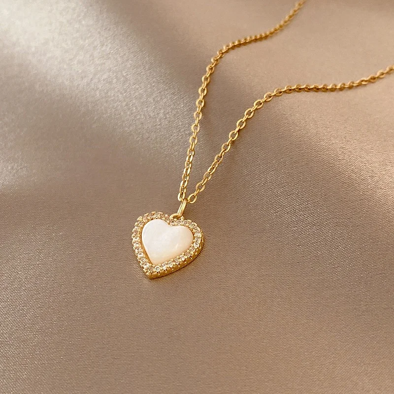 Cadena Para Mujer 18k позолоченная Бабочка Сердце Клевер на заказ женское ожерелье из нержавеющей стали ювелирные изделия