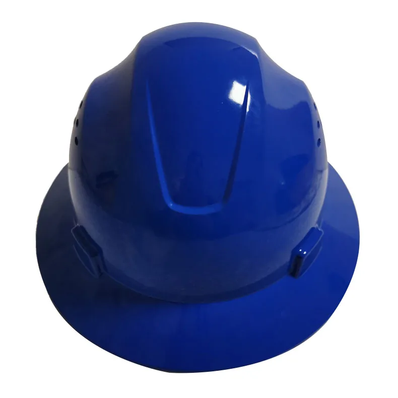 Safety Hard Hat Full Brim 6 Points Suspension Safety Helmet