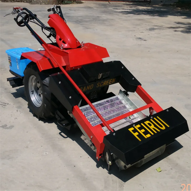 Red beach sand cleaning machine/beach cleaner