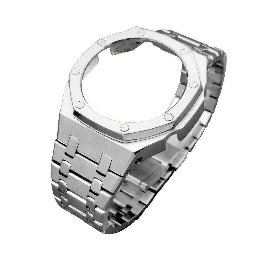 
custom logo 3rd update #316 stainless steel Metal Case Mod and Strap Bezel cover G-Shock for GA-2100 CasiOak AP watch refitting 