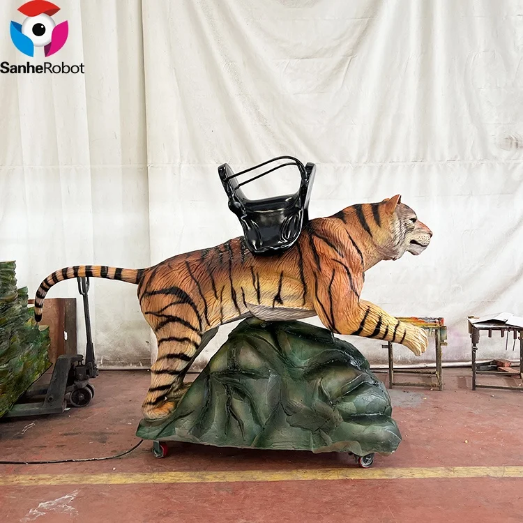 Flexible Action Tiger Animal Riding Game Model for Sale Ride on Animatronic Animal ride animatronic models video games for kids