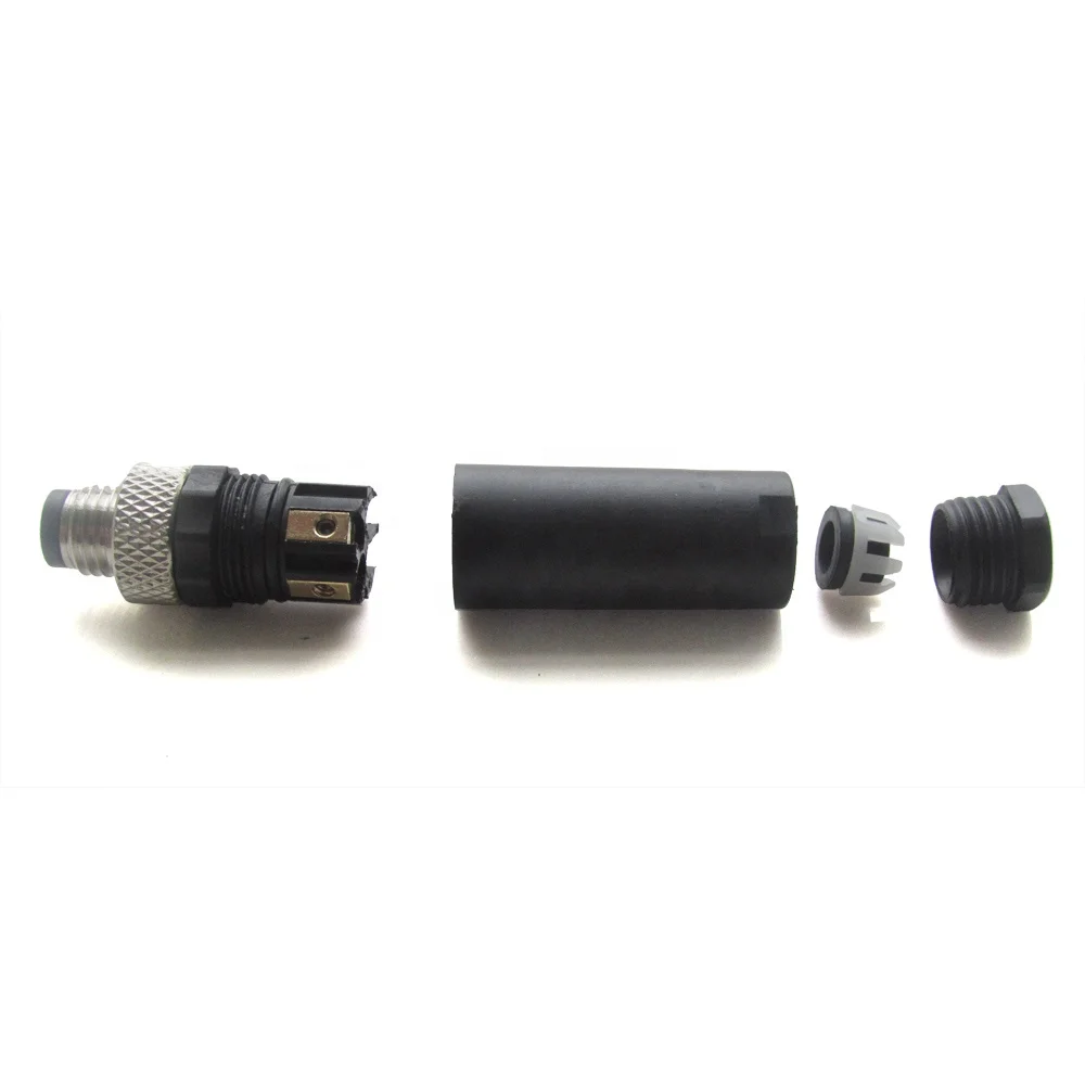 M8 4pin male plug M8 4pin female panel mounting connector