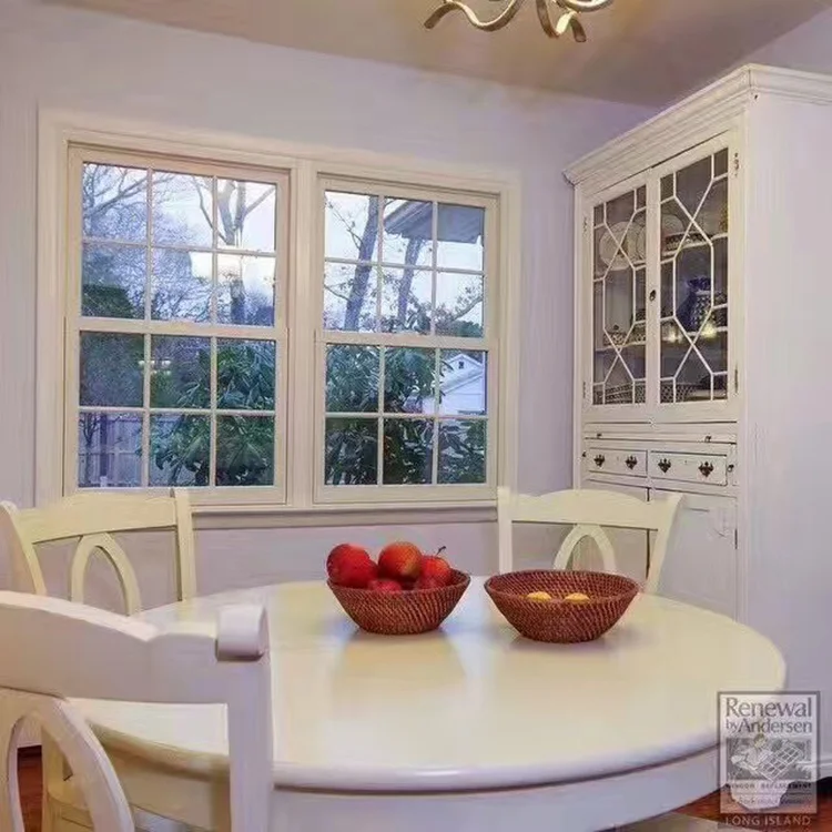 Double glazed aluminum double hung windows waterproof awning window wrought iron vertical awning double hung windows