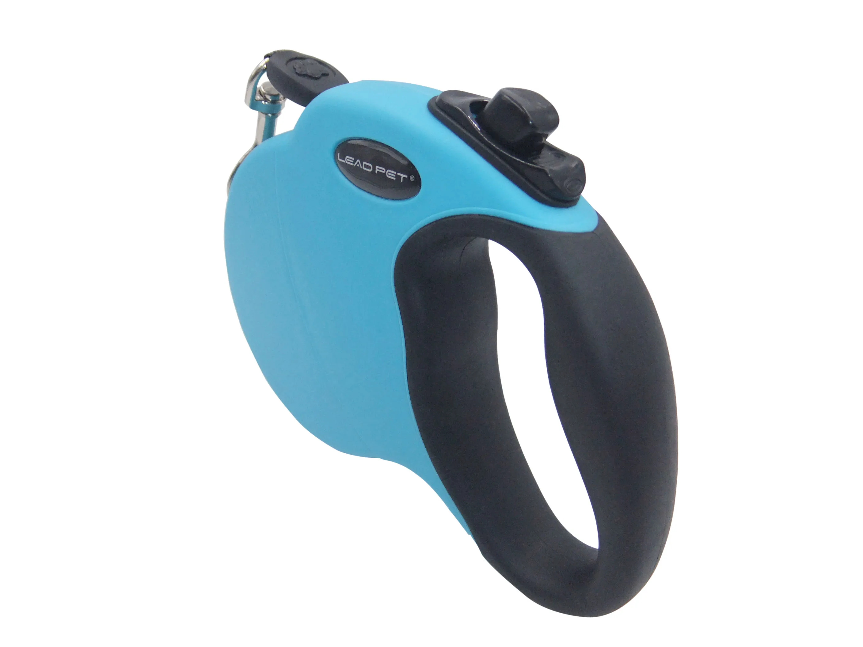 LEAD PET 16FT Dog Walking Leash with Chew Proof Cable, for Dog ups to 100lbs, Ergonomic Handle,One Button Break & Lock