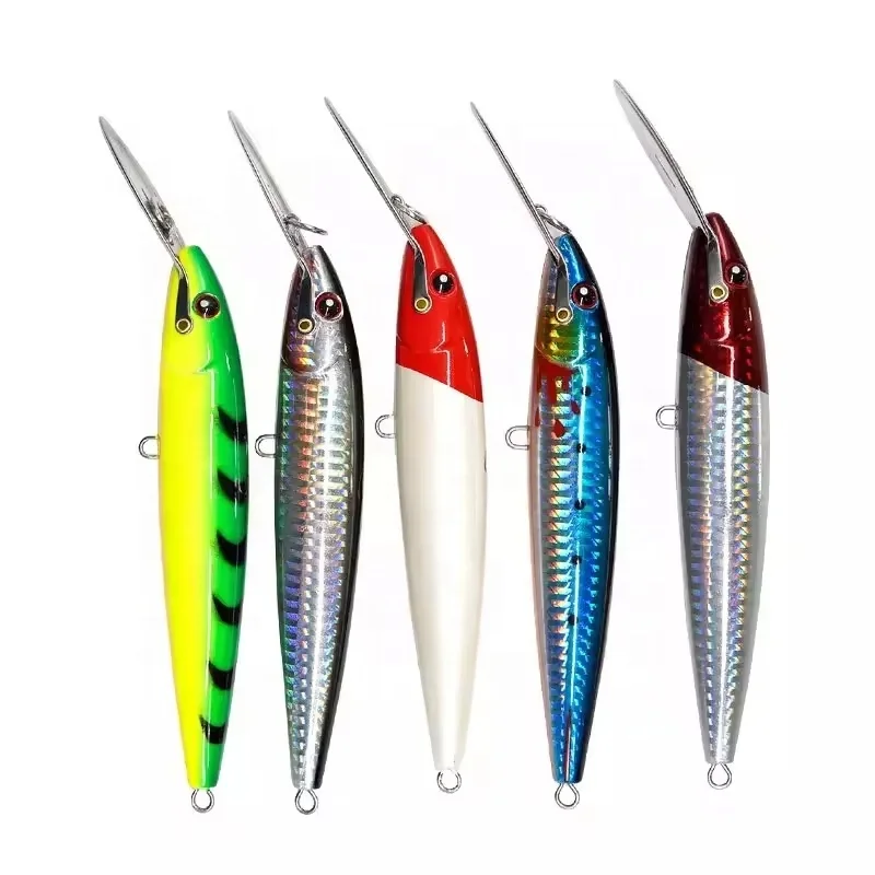 Metal Lip Head Trolling Marlin Fishing Lures Sinking Minnow Deep Diving GT Tuna Fishing