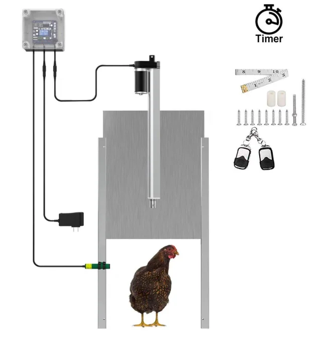 c-71 Automatic Chicken Coop Door Kit 12v Opener Duck Coop Door Accessory Control Box High Safety Level IP44