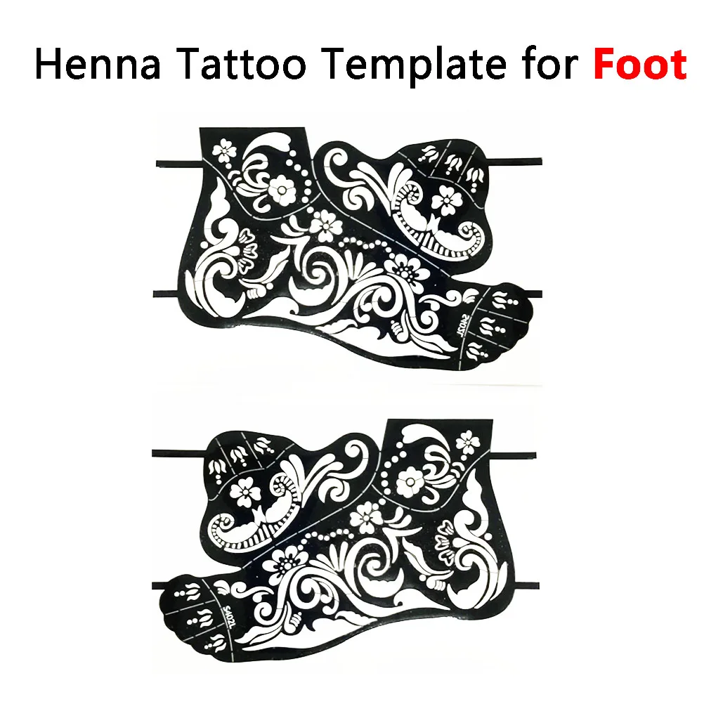 Moonlight Hand & Foot Henna Stencils Sticker for Henna Tattoo Henna Temporary Tattoo