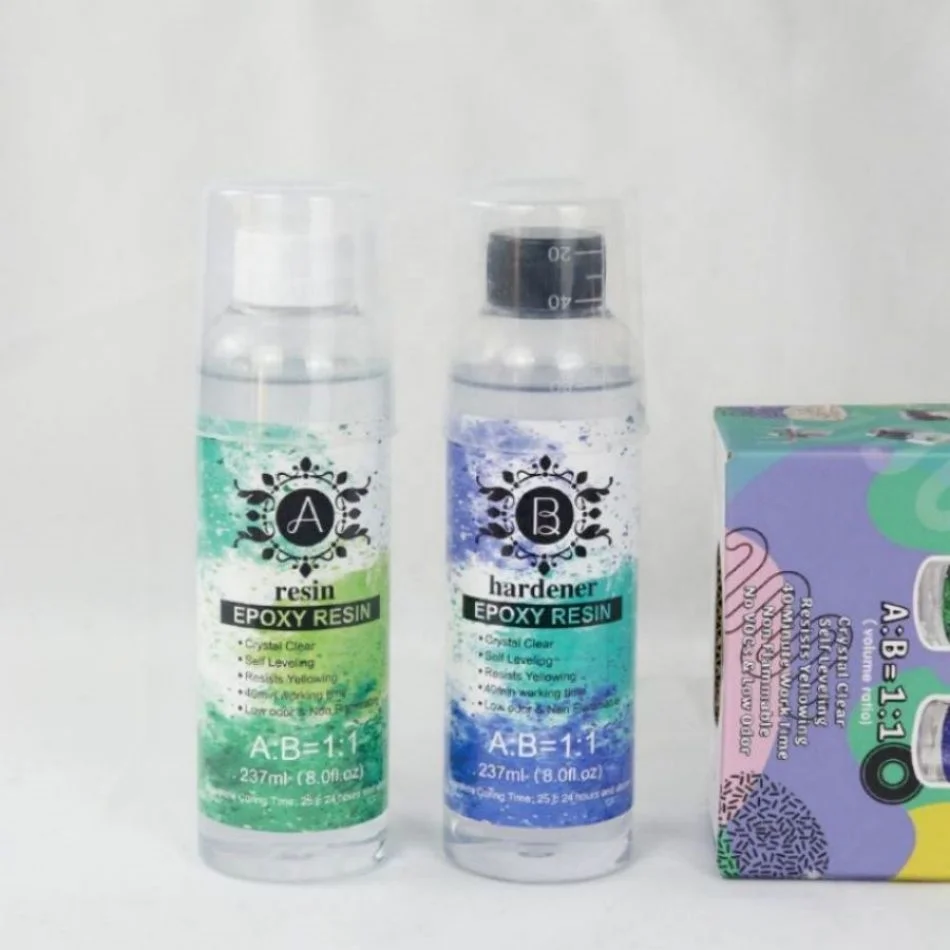 Resin Epoxy Magnet Set Coaster Crystal Clear Kit Stone Coat Incrustation Pour Resin Epoxy Resin Crystal Glue Kit