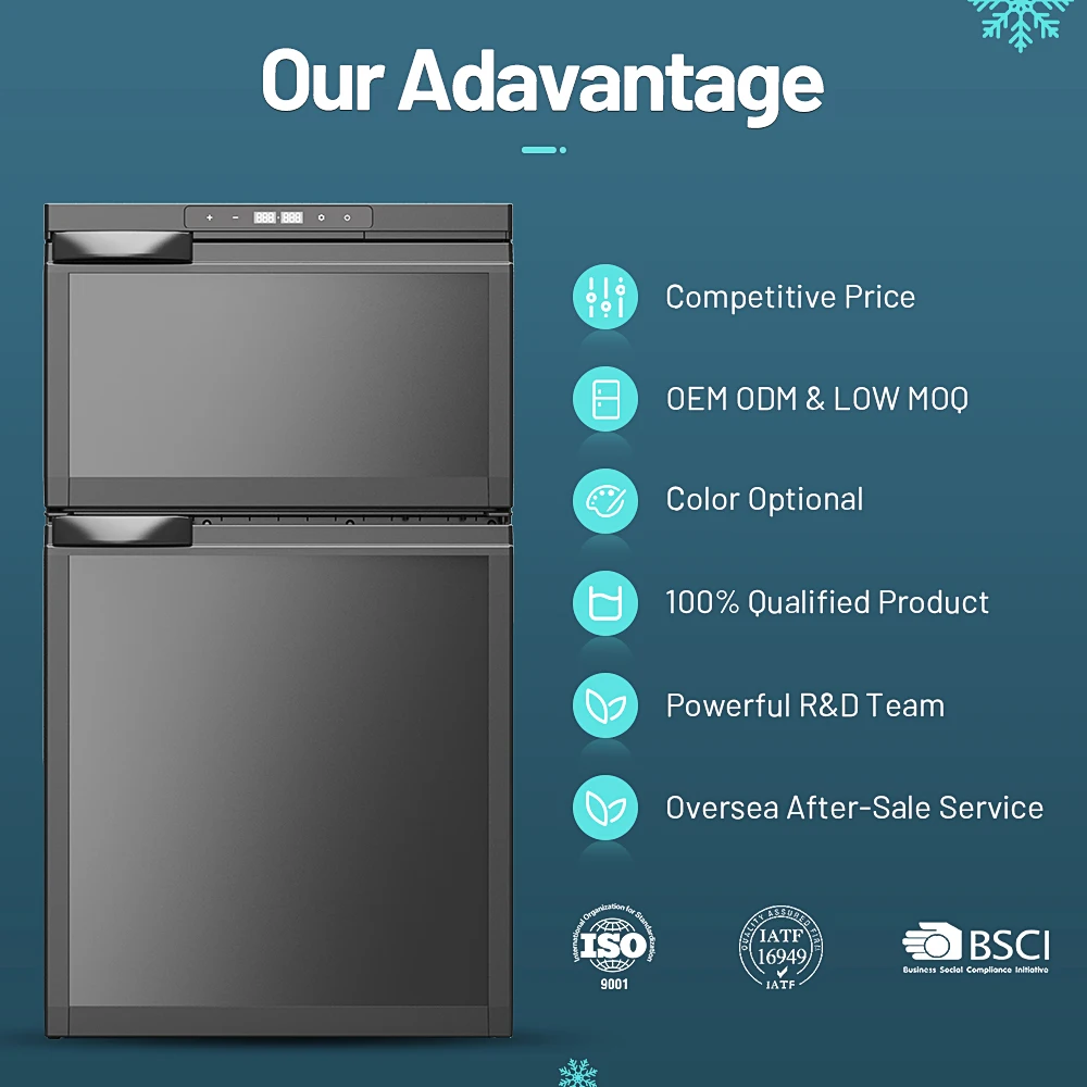 Alpicool DR80 Big Capacity Car Refrigerator 12V Dual Use Cooler Compressor Car Cooler Portable Camping Freezer