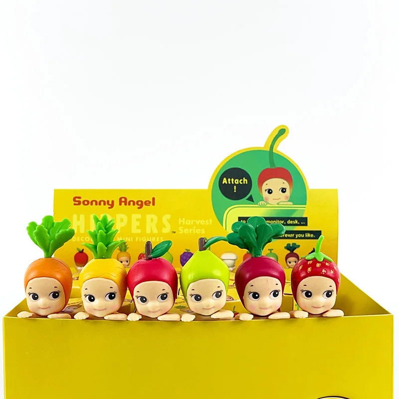 SonnyAngels Harvest Series Hipper Animals Fruits Action Toys PVC Decorative Mini Figures Set For Kids Adults Desk Decoration