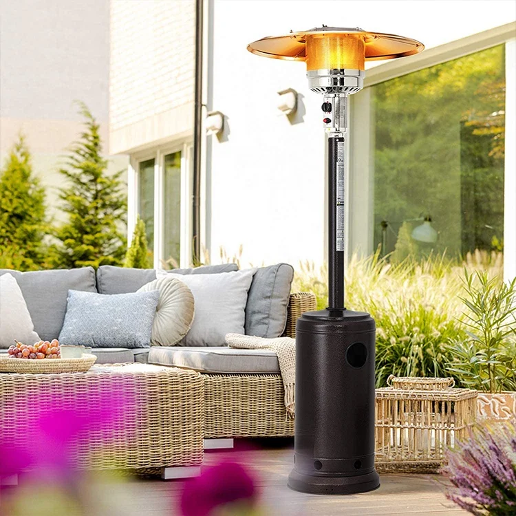 Patio Heater Gas in Hammered Golden Mushroom Gas Patio Heater Outdoor stove gas cylinder
