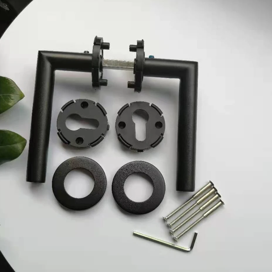 Black Matte Stainless Steel 304 Tube Lever Type Hollow Door Handle