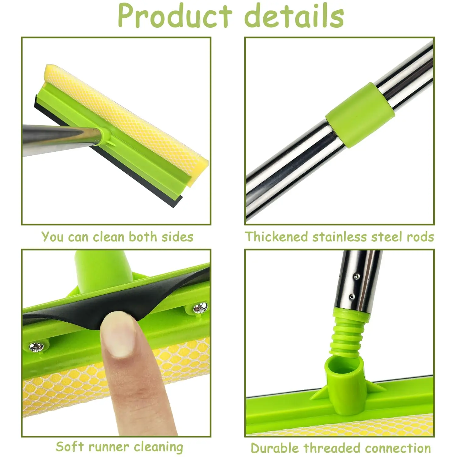 Factory Wholesale Custom Extension Pole Squeegee For Window Cleaning Window Cleaning Tool With Extension Pole Telescopic