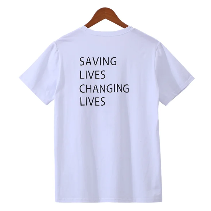 Wholesale  Custom T Shirt Printing Women Summer Short Sleeve Loose Casual TShirt Woman