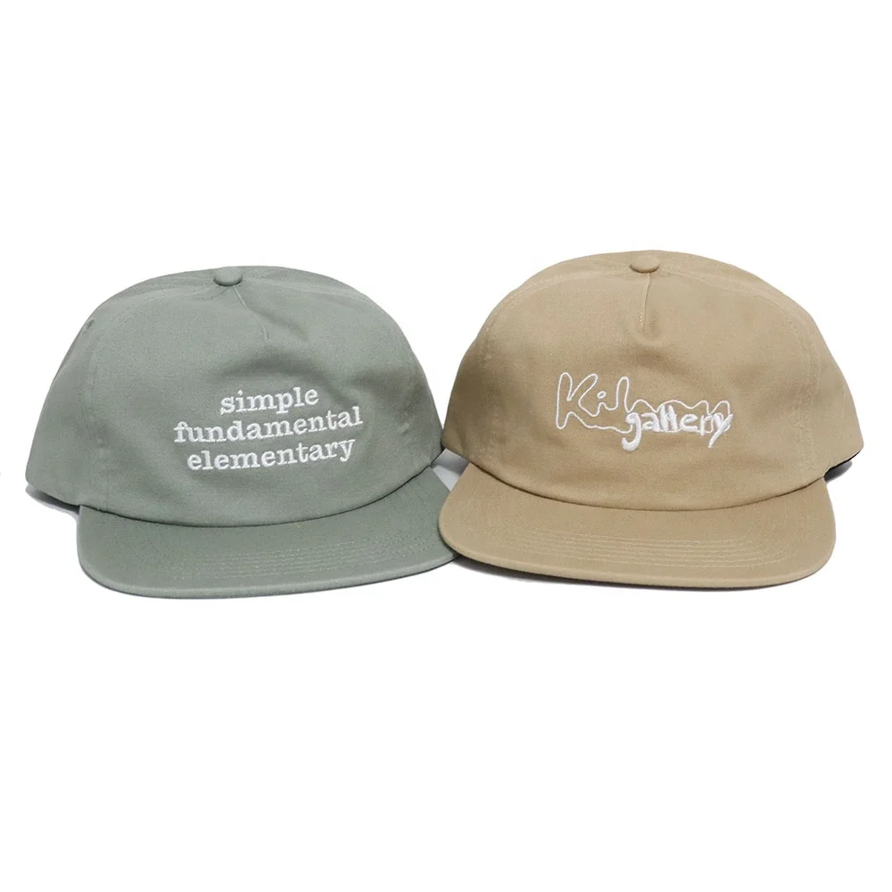 Custom embroidered logo casual dad hats for men stylish flat rim baseball caps wholesale for men