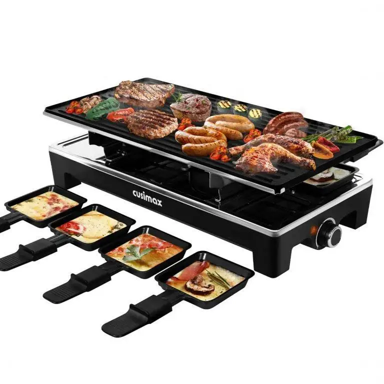  CUSIMAX Raclette Grill Electric Table Portable 2 in 1 Korean BBQ Indoor & Cheese