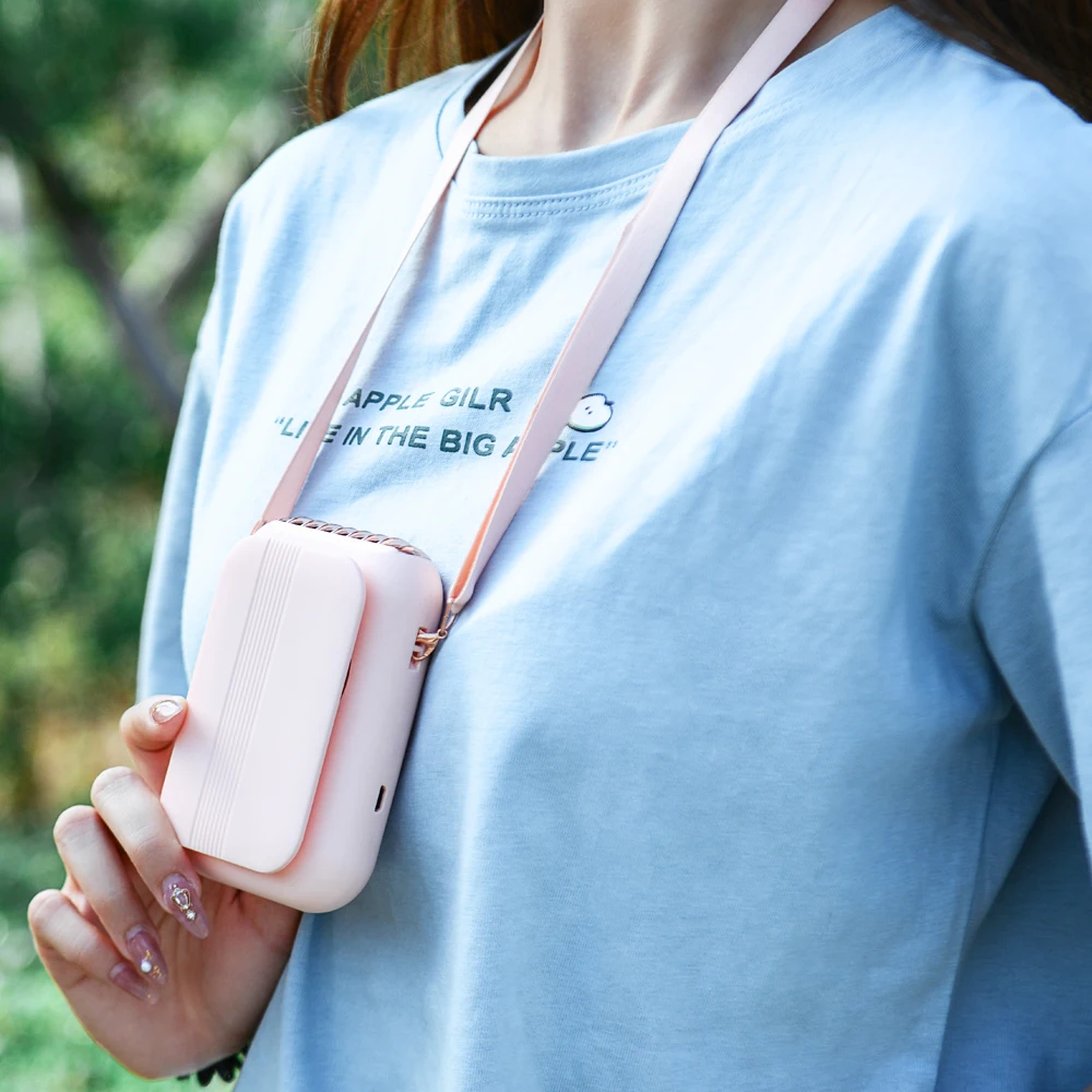 
Low cost F18 Hanging Neck USB rechargable Mini Fan for outdoor tavelling with free of delivery cost 