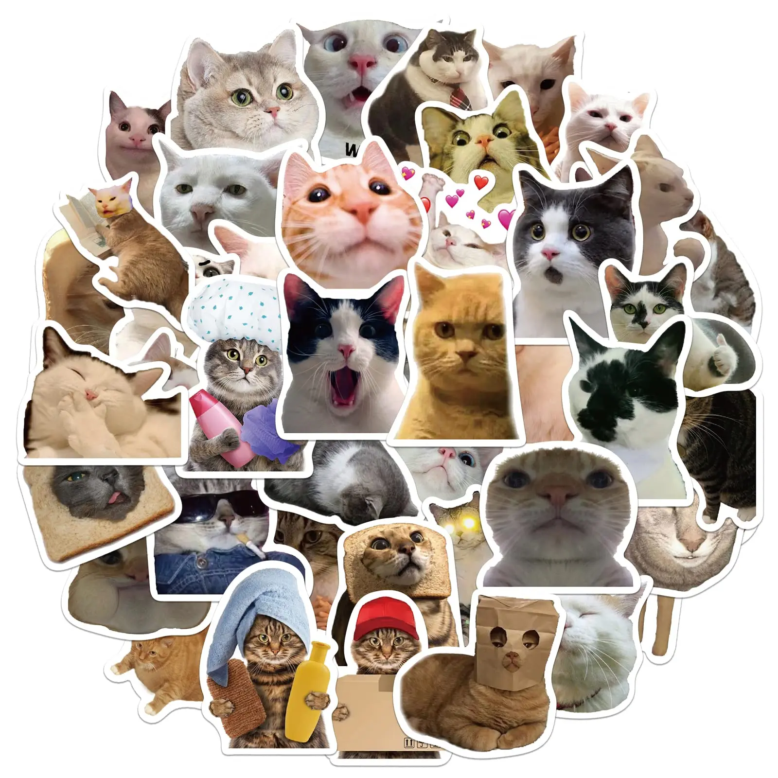 Забавные наклейки с кошками для детей подростков девочек водонепроницаемые виниловые бутылки водой Дорожный Чехол дня рождения