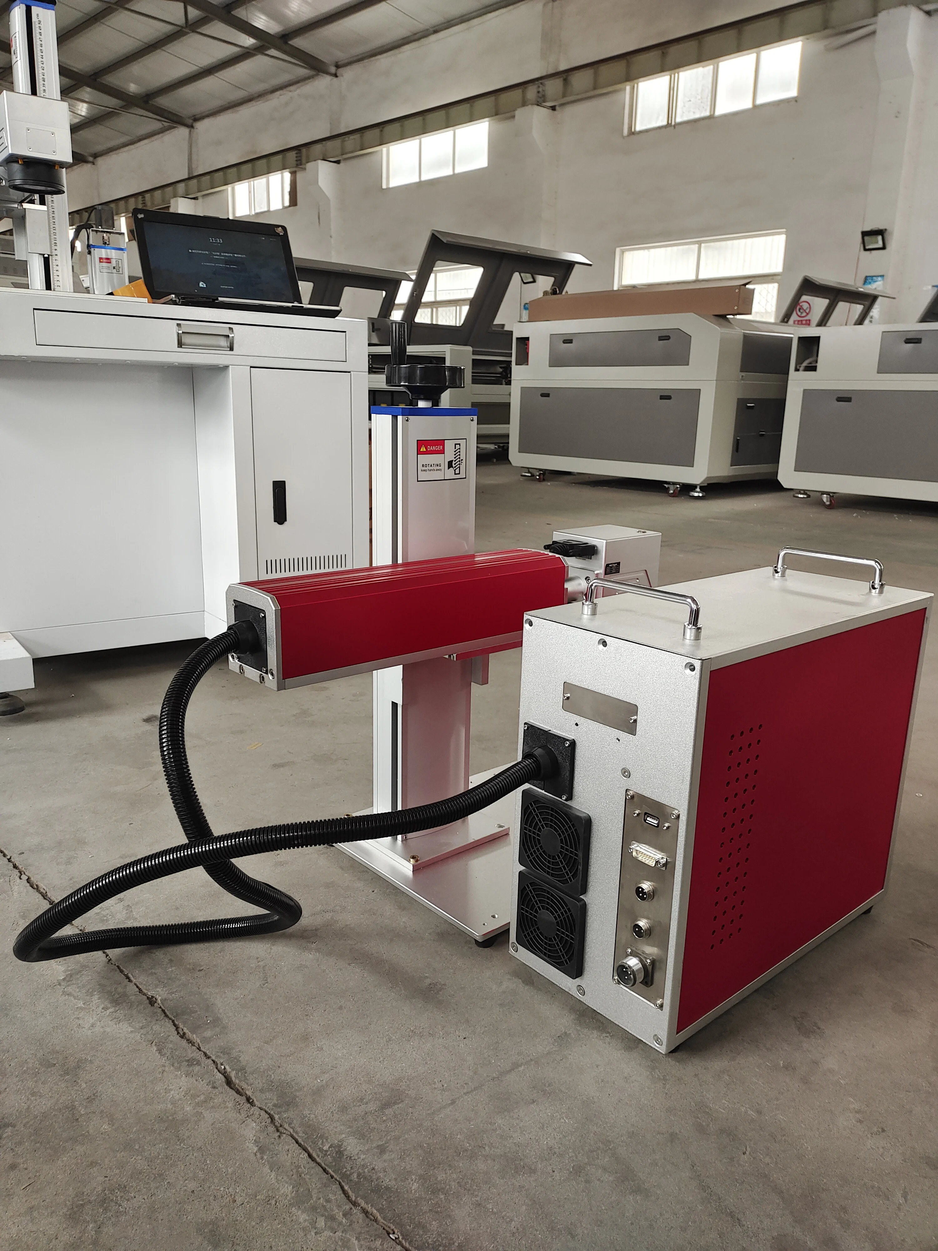 60W JPT Mopa Fiber Laser with 110mm 200mm 300mm Size Quartz Lens Original EZCAD SG7110 Scanner Free Goggles and Test Cards