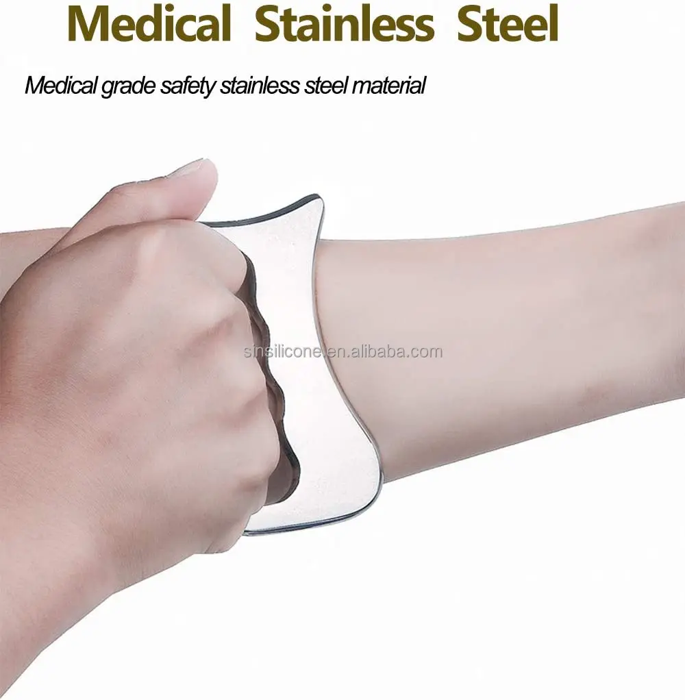 H-Brotaco Stainless Steel Gua Sha Scraping Massage Tool Set IASTM Tools Great Soft Tissue Mobilization Tool