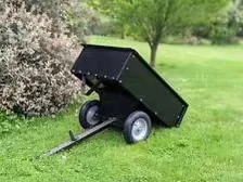 Utility Garden Towed Atv Dump Trailer Cart Yard Trolley Tractor Wagon Atv Wheelbarrow Trailer