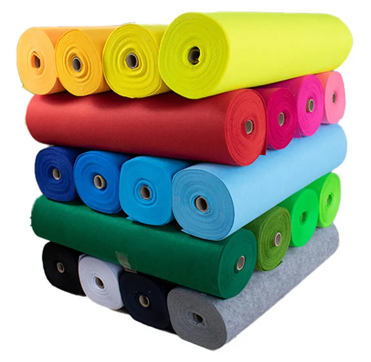 Customized Color S35 100% Polyester Fabric Anti-bacteria Eco Felt Fabric Industrial Felt Polyester For children felt craft kits