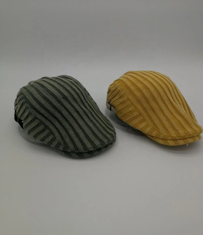 Трикотажные хлопковые шапки в полоску с биопромывкой хорошего качества, британская шляпа плюща