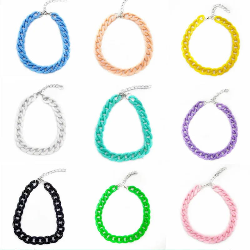 wholesale New candy color pet necklace colorful collar for cats and dogs which can customized size and colors as need