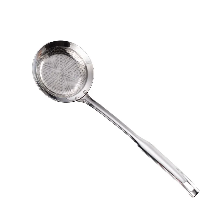 Wholesale 304 Stainless Steel Oil Grid Spoon Kitchen Hanging Filter Oil Screen Oil Separator Spoon