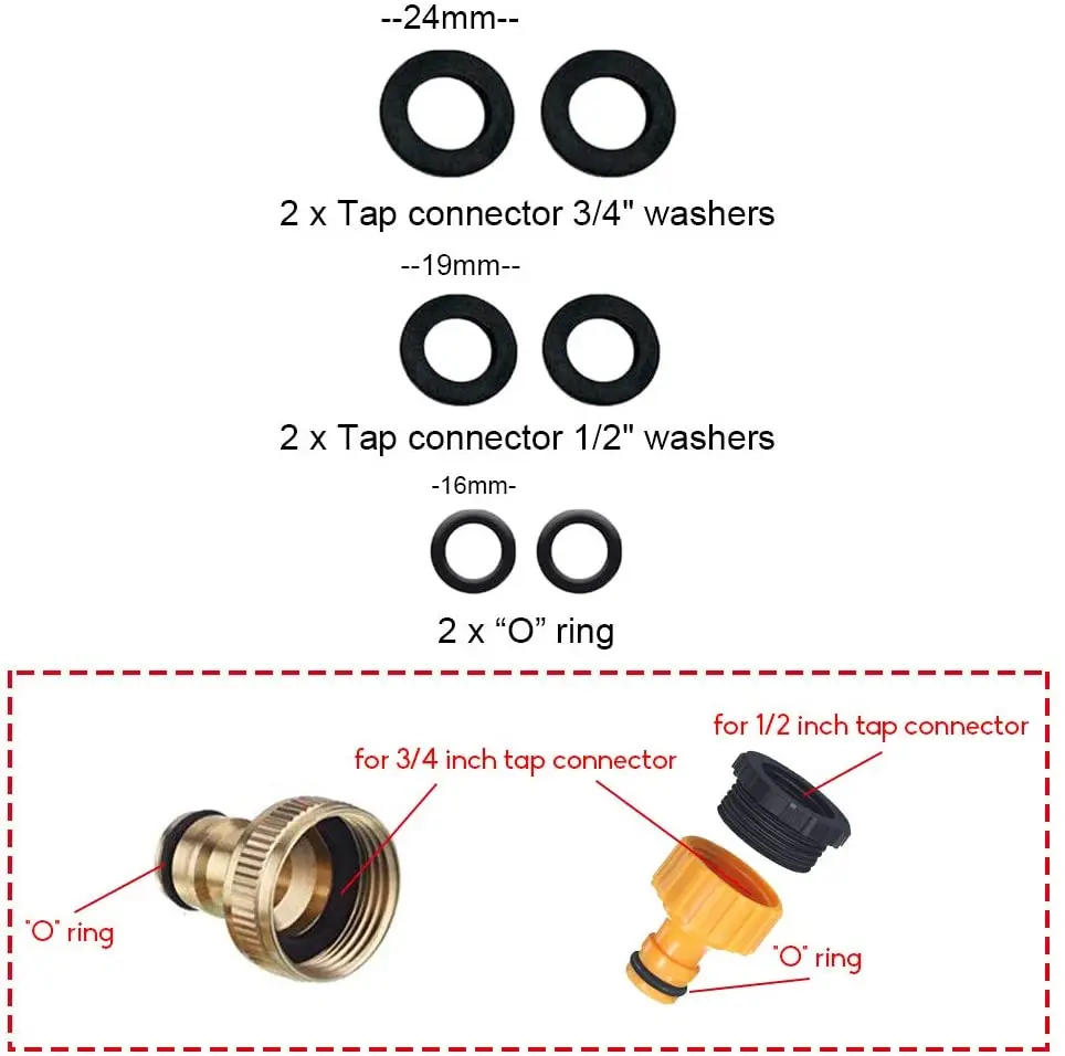 Garden Hose Tap Connector Brass Female Threaded Tap Connector for Hosepipe, Threaded Faucet Adapter