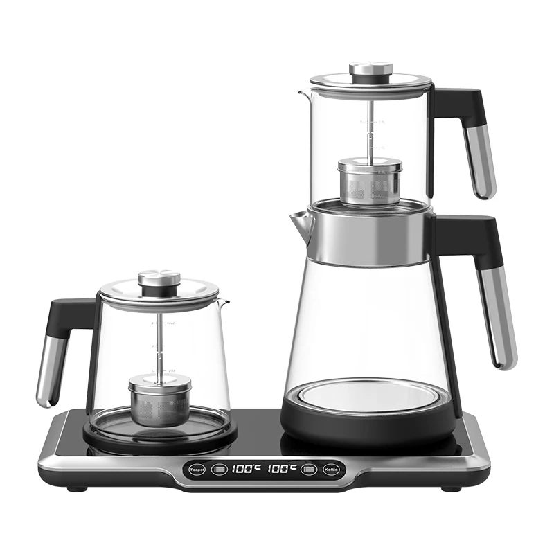 Hotsy Mini Portable Automatic Shut-Off Kettles Glass Kitchen Electric Kettle And Tea Pot Set