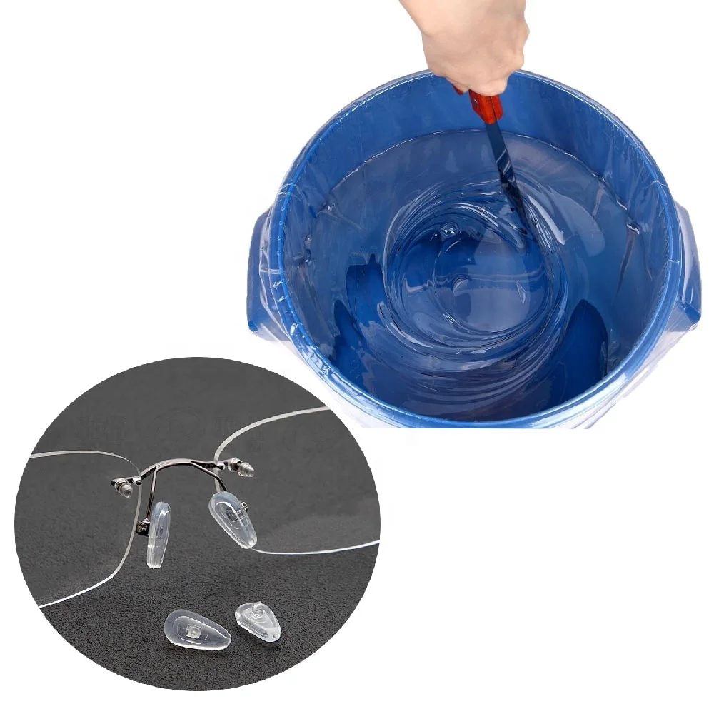 Silicone Gel Transparent Platinum Cured Silicone Rubber RTV-2 Liquid Silicone Rubber for Food Grade Rev for Nose Pad Drum 20 Kg